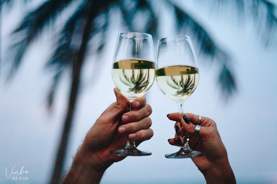 Brinde com vinhos gelados diante do mar em Florianópolis